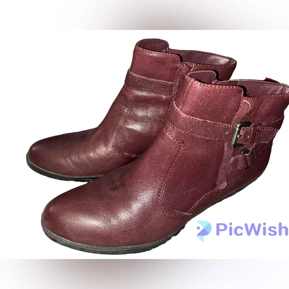 Naturalizer Burgandy Zakira Shoe Boots Size 8